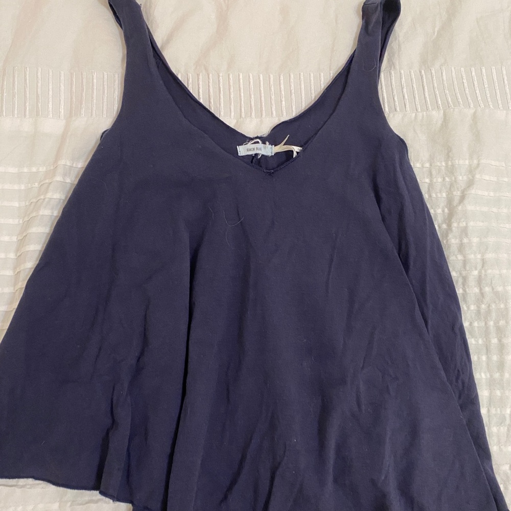Urban outfitters navy blue flowy tank top